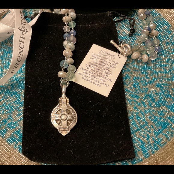 NWT FRENCH KANDE AZUR MIX WITH DUNKERQUE AND EURO CRYSTAL - Picture 6 of 8